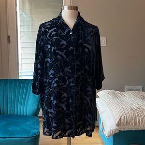 Silk velvet burnout top Lane Bryant vintage